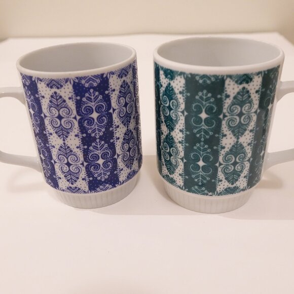 Retro Chintz Patterned Mugs - Picture 1 of 8